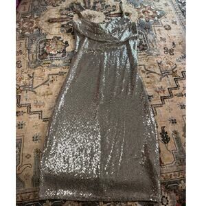 True Vintage Bebe Shiny Sparkle 90s Made in USA Party Night Out Dress Mini Dress